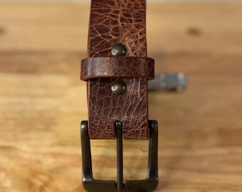 Leren riem waterbuffel