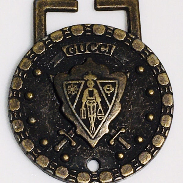 Gucci Belt Buckle Hysteria Crest Vintage Bronze Tone Handbag / Shoe Accessories