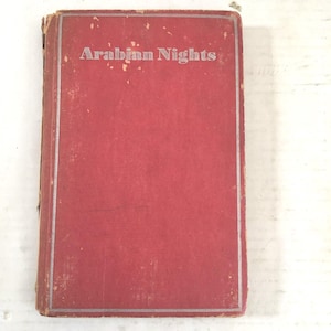 Antique ARABIAN NIGHTS Book ENTERTAINMENTS Red Engravings World Publishing Co