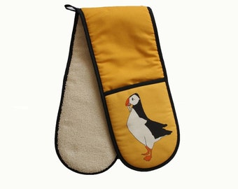 Puffin yellow Oven gloves