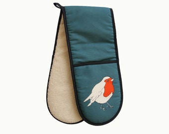 Robin Blue Oven gloves