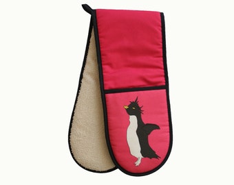 Penguin Pink double Oven gloves