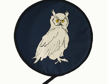 Aga chef pad with Owl design dark blue