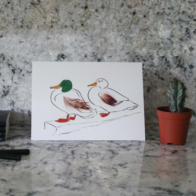 Tin of 6 different duck cards Blank inside from Cluck Cluck!