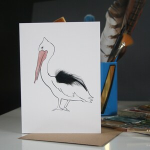 Carta Pelican con piume vere