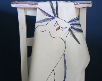 Rockhopper Penguin Tea Towel SALE crazy penguin everyones favourite!