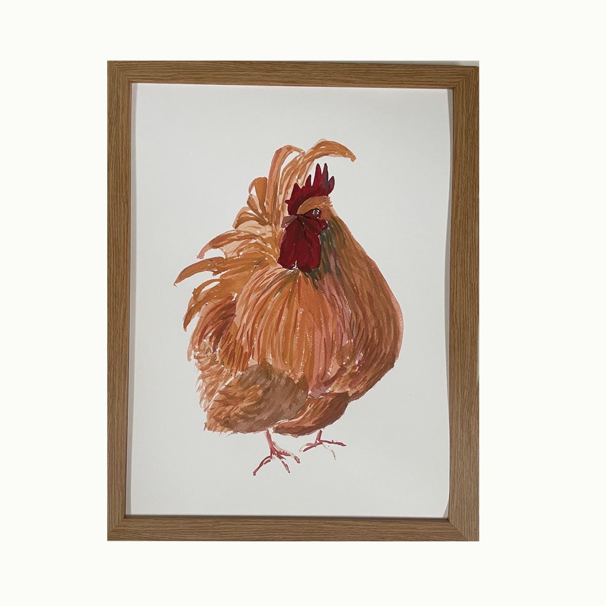 Hen picture Giclée Print of Buff Orpington Watercolour painting