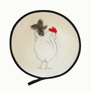 Aga lid covers with Herk spotty Cockerel design