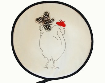 Aga lid covers with Herk spotty Cockerel design