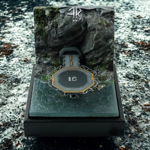 F.K. FIGURE Diorama – “Landing Base” | Exclusive Resin + Epoxy Scene | Large Heavy Collectible Model | Handmade Diorama | Free Shipping
