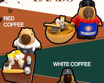 F.K. FIGURE | Capybara Coffee Figure - Cute Desk Decor - Mini Animal Collectible