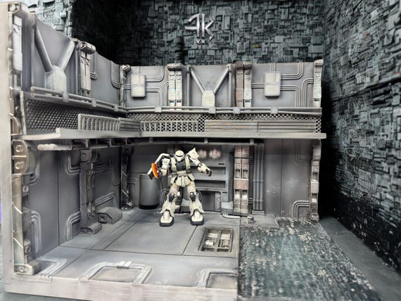 Gundam Army Base Diorama: Large Resin Scene for HG/MG Models