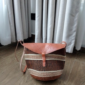 Handmade sisal sling bag | cross body bag