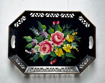 TOLE TRAY set of three hand painted by Pilgrim Art