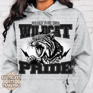 Wildcat Mascot DTF Transfer: School Spirit, Ready To Press
