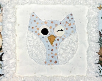 Baby Rag Quilt Pattern, Easy Owl Appliqués (PDF Download)