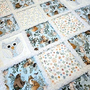 Motif de courtepointe chiffon pour bébé, appliqués faciles en forme de chouette (téléchargement PDF)