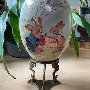 Vintage Large German Paper Mache Egg 7 inch