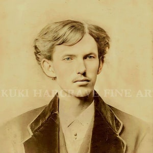 Doc Holliday Portrait Actual Historical Photograph Restored Antique Old Wild West Image