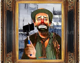 Hobo Clown Painting Etsy