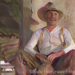 Gus McCrae Lonesome Dove Art Print: Old West Cowboy Portrait