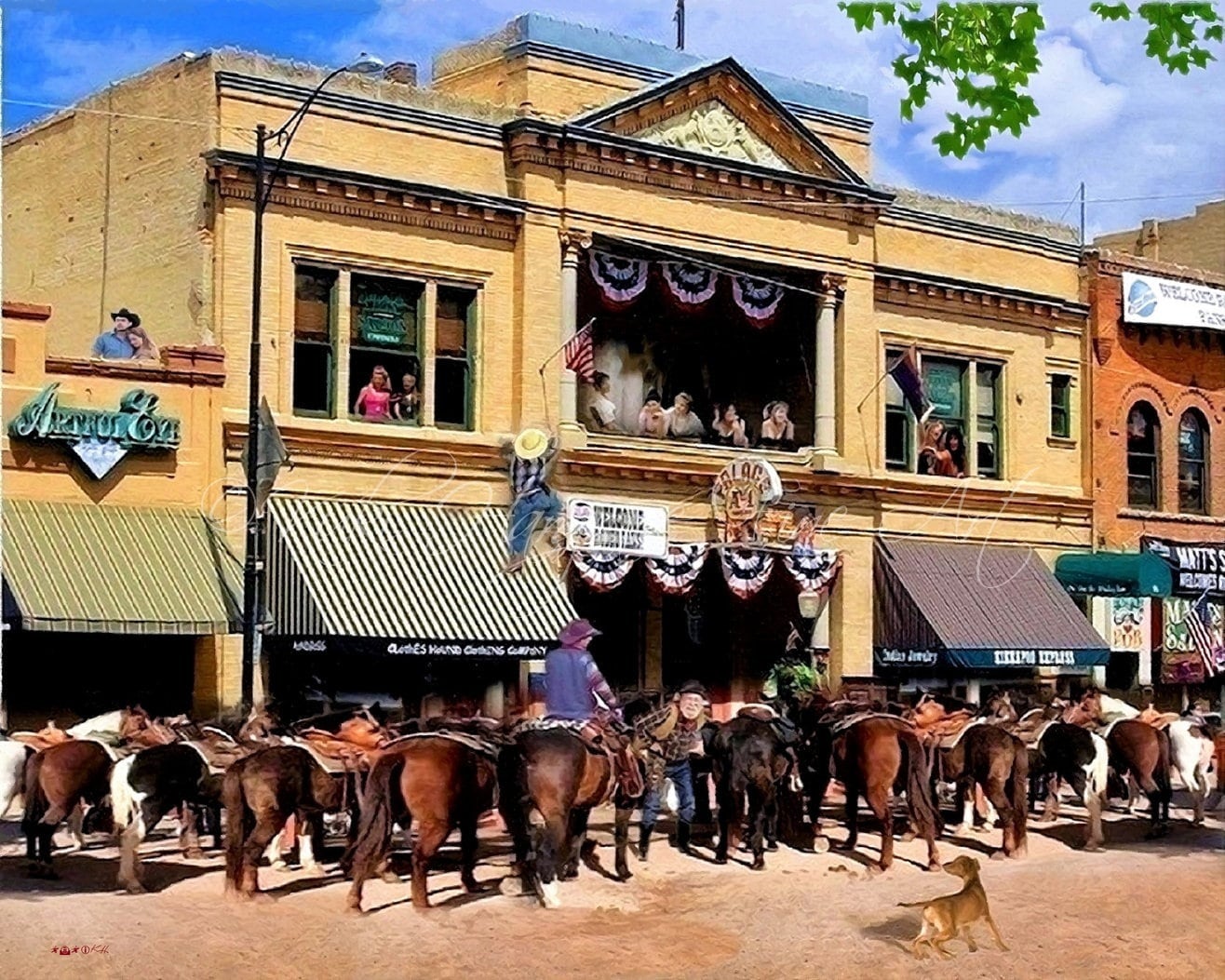 Vintage Wall Decor Palace Saloon Rodeo Cowboys Hometown Whiskey Row