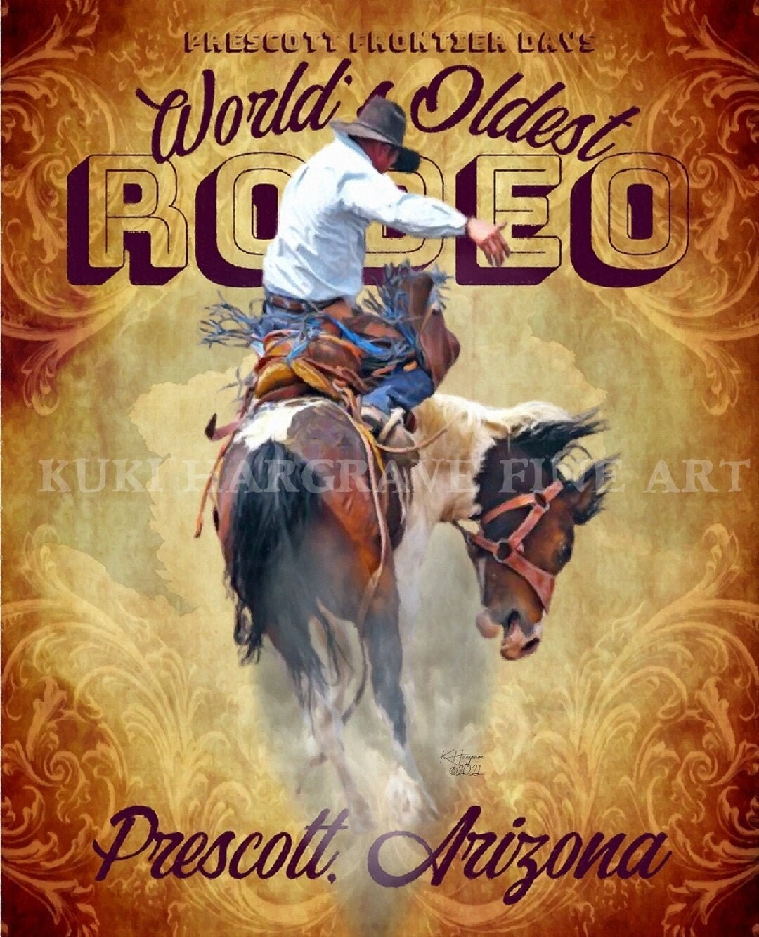 Wall Decor PRESCOTT AZ Frontier Days World's Oldest Rodeo - Etsy