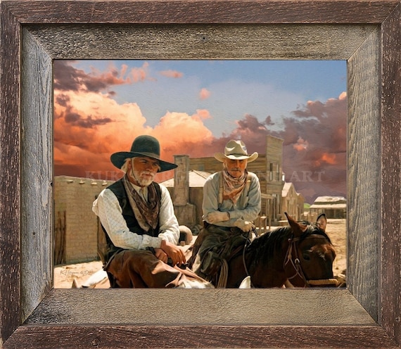 Lonesome Dove Art Print: Woodrow and Gus, Old West Cowboy Portrait