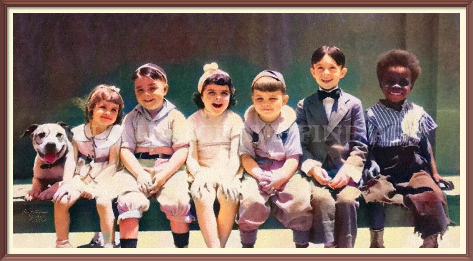 Our Gang Little Rascals Colorized Art Print: Vintage Movie Legends, image size:1628x899