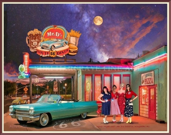 Route 66 Centennial Mr. D'z Diner, Kingman AZ - Retro Girls Night