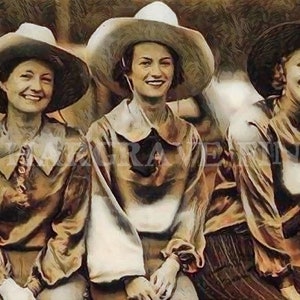 Vintage Cowgirl Rodeo Print: 1930s Wild West Photography