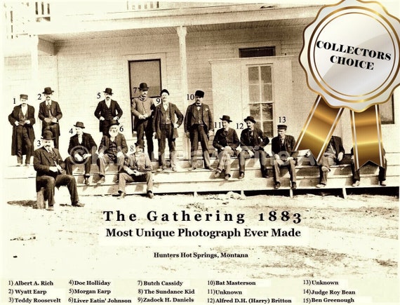 Old West Photo Print: the Gathering 1883, Holliday, Earp, Butch