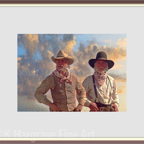 Lonesome Dove Art Print: Woodrow and Gus Portrait, Signed Western