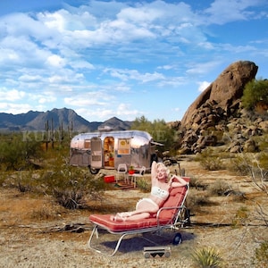 Wall Decor Marilyn Monroe Camping RV Airstream Retro Trailer Caravan Arizona Desert Art SIGNED PRINT from an Original Painting by K.Hargrave