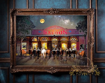 Bar Saloon Big Nose Kate, Tombstone, Arizona, Monumento histórico, Helldorado, OK Corral, Impresión artística Giclée del Viejo Oeste firmada