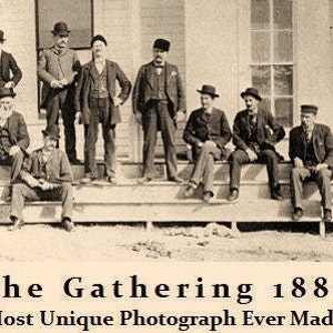 Vintage Wall Decor The Gathering 1883, Rare Old West Photo Print, Holliday Earp Butch Cassidy Unique HISTORIC Collectible Includes Write Up image 4