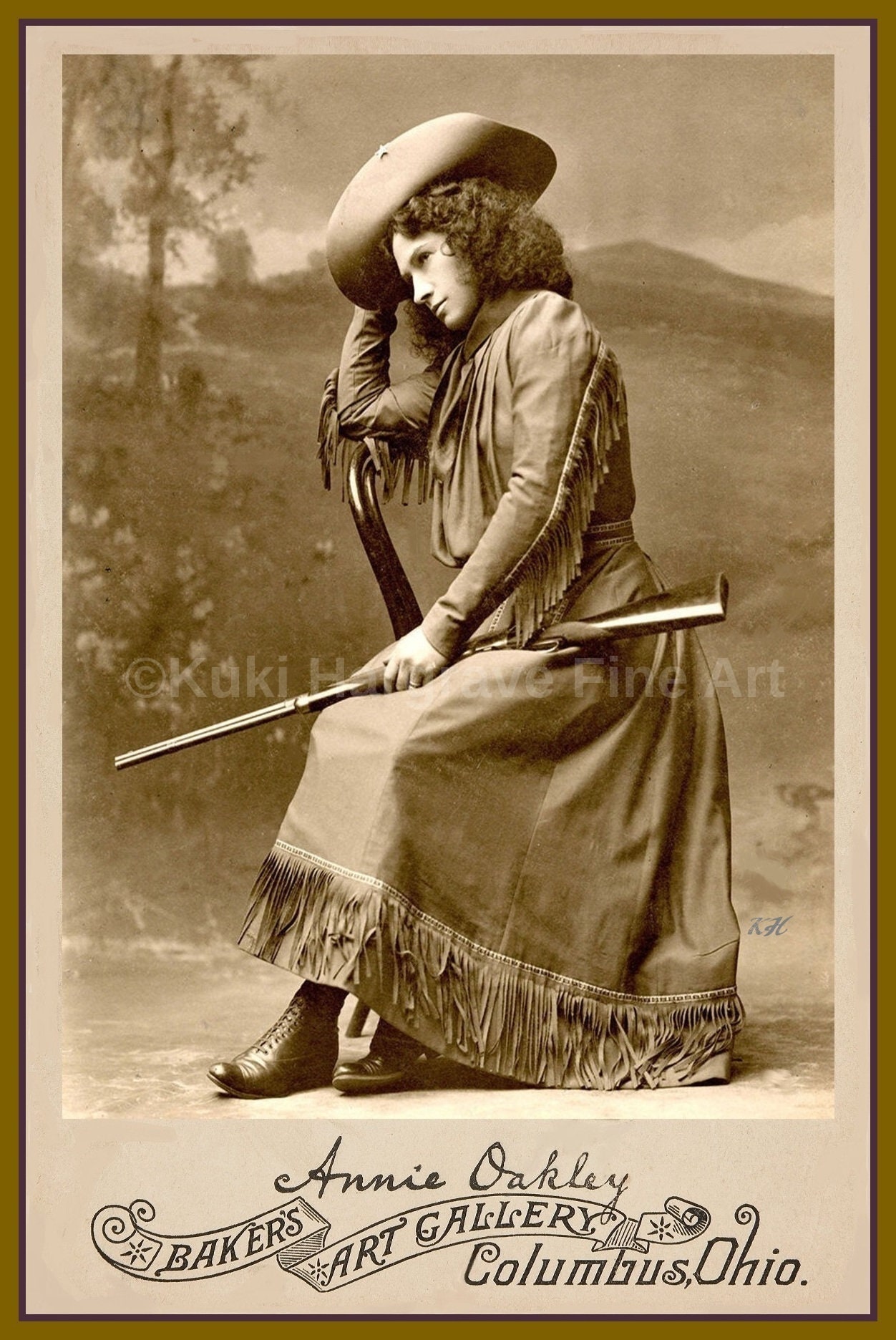 Old Wild West Vintage Clear Photograph Annie Oakley Rare - Etsy