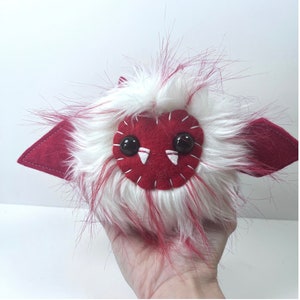 Christmas Stuffed Bat - Plush Stuffed Animal - Holiday Decor - Kawaii Stuffed Toy - Red and White Plushie - FREE SHIPPING