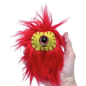 Small Monster Plush - Ugly Cute Toy- Cute Cyclops Collectible - Small Stuffed Monster - Creepy Cute Softies -  FREE SHIPPING - Desk Toy