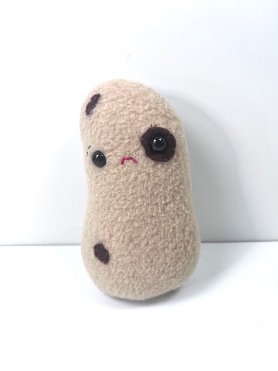 Sad Little Potato Plushie Cute Pretend Food Toy Kawaii Potato
