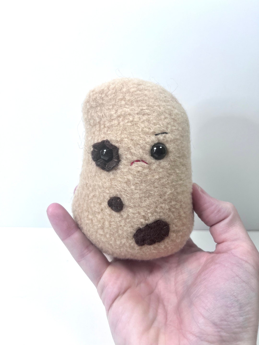 Sad Potato Plushie Small Pretend Food Toy Kawaii Potato Stuffed Animal