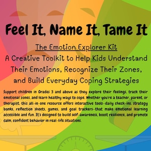 Emotional Regulation Toolkit for Kids | Zones of Regulation Activities, Goal Setting | Reflection Sheets| Behavior Tracking | ADHD | Autism