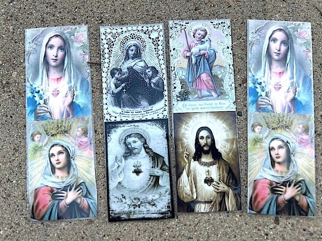 Catholic Bookmarks Jesus Christ Virgin Mary Bookmarks Book Gift ...