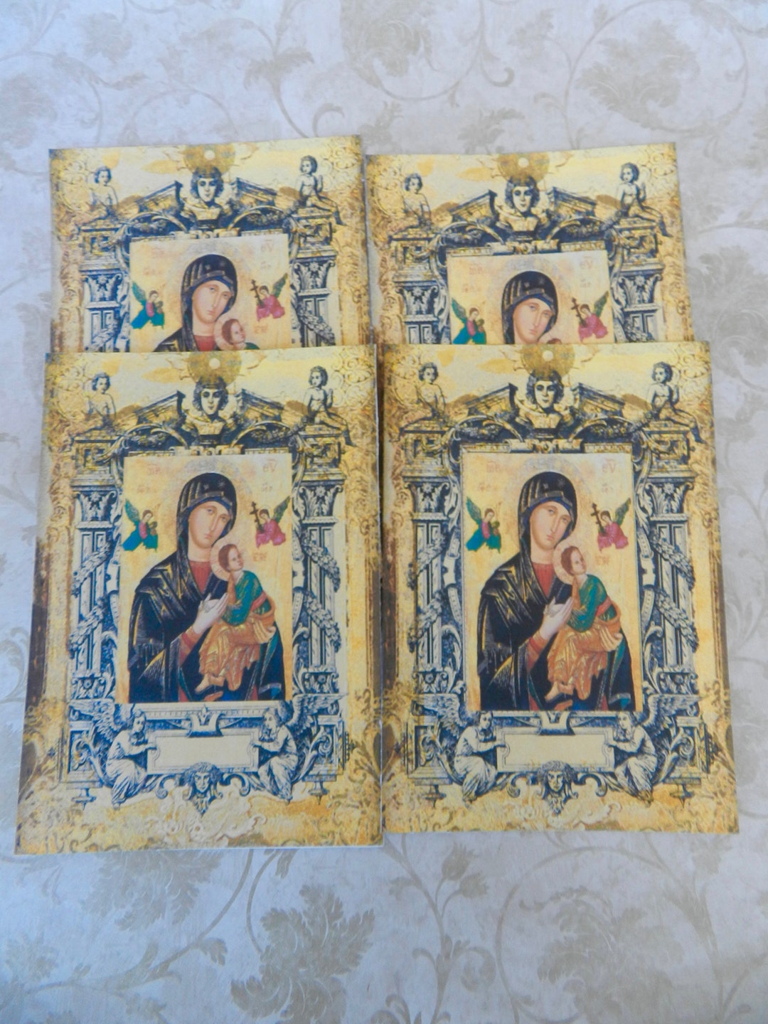 Religious Icon Card Orthodox Icon Note Cards, Theotokos Gift, Lady of Perpetual Help ...