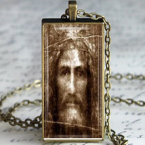 Holy Face of Jesus Christ Necklace,Religious Christian Jewelry, Religious Gift, Shroud of Turin