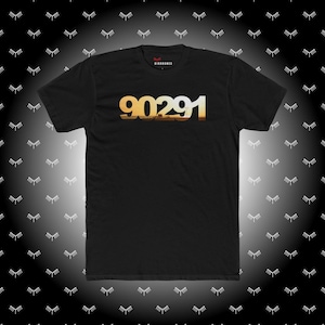 90291 Venice Crew Tee | BirdBones Design Next Level 3600, Venice Beach Sunset, Zip Code T-shirt