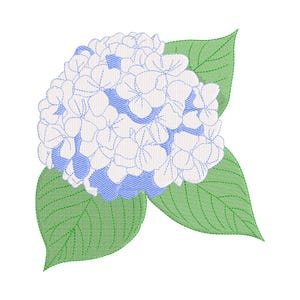 Hortensien Blumen Stickdatei