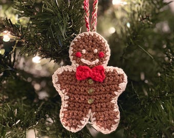 Crochet Gingerbread Man Ornament Pattern (PDF Digital Download) – Beginner-Friendly Christmas Tree Decoration Tutorial
