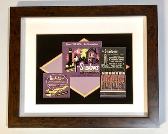 Vintage San Francisco Shadows Restaurant Matchbook Art, Bohemian Decor
