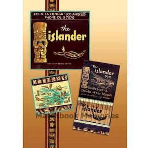SALE! Islander Tiki Matchbook PRINT Tropical Wall Decor Tiki Den Decor Tiki Bar Decor Tropical Island Matted Wall Print Tropical Beach Art